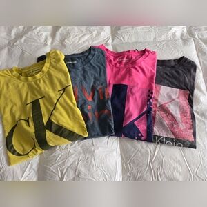 4 Calvin Klein Cotton Logo Tees